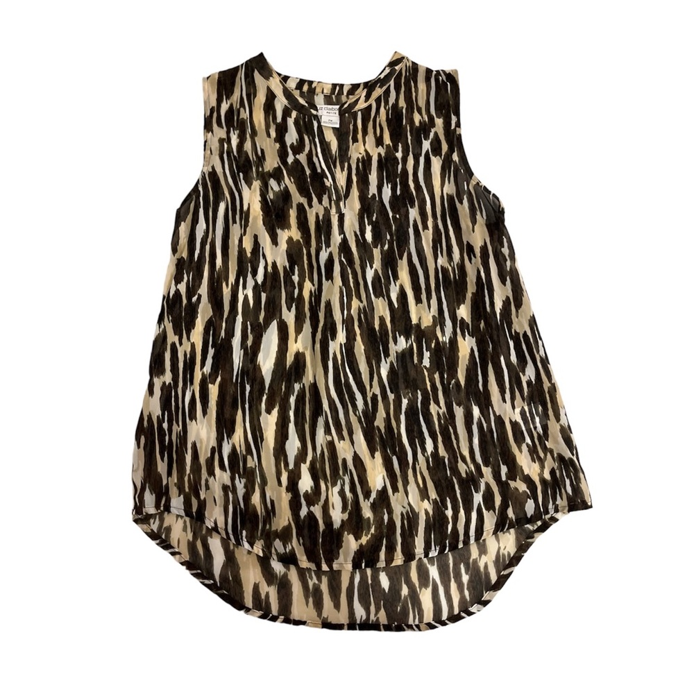 Flowy Animal Print Liz Claiborne Sleeveless Top